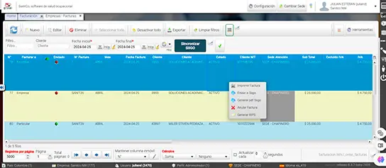 Módulo facturacion Gestión de facturas